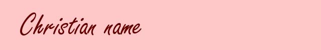 Christian name